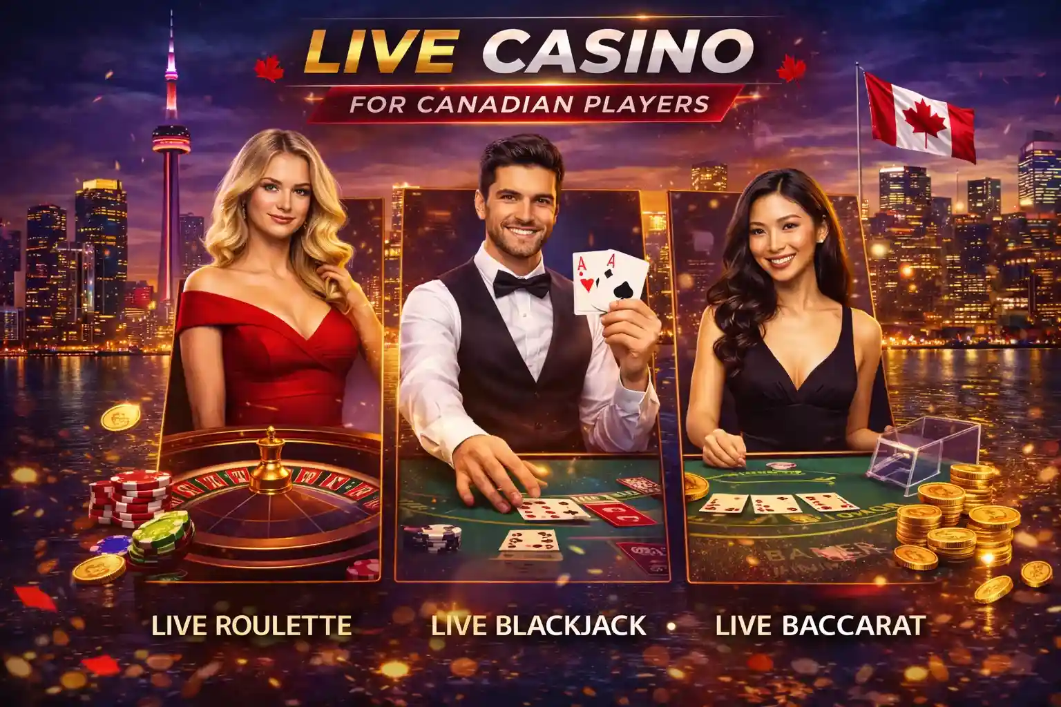 Live Casino Games Live roulette blackjack and baccarat tables for Canadian players